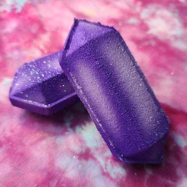 Crystal Bath Bomb Handmade Bath Bomb 3.5 oz 3d bath bomb Shea butter bath bomb foam bath crystal bomb  kaolin clay gemstone bath bomb