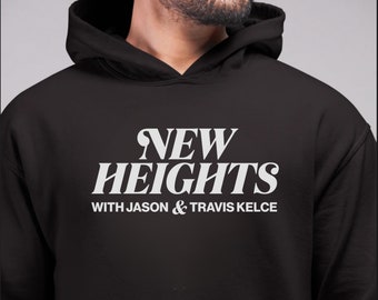 Homage Merch New Heights Podcast Jason Kelce And Travis Kelce, Sweatshirt, New News, NUBLEND® Hooded Sweatshirt