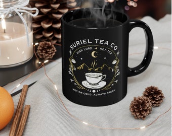 Suriel Tea Co Coffee Mug Ceramic - ACOTAR Merch, Velaris Mug, Gifts for Women Men, 11oz, 15 oz Ceramic Coffee Mug