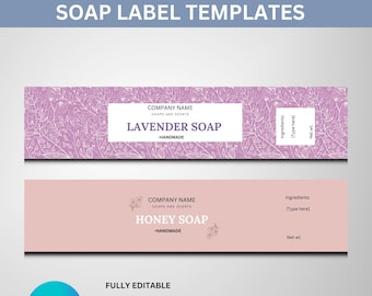 Editable Soap Label Templates