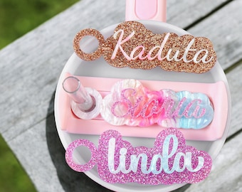 Stanley Custom Name Plate, Stanley Topper, Stanley Name Tag Tumbler Cup Name, Name Tag for Tumbler, Tumbler Name Plate, Tumbler Name Tag