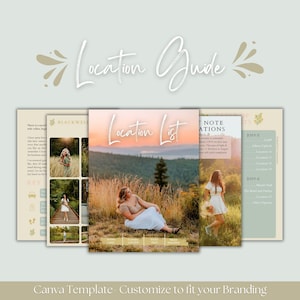 May include: A location guide template for photographers, featuring a list of locations with notes about each one. The template includes a key with icons for different types of locations, such as parks, forests, and urban areas. The template also includes a section for notes about each location, such as the type of light and the time of day that is best for photography.