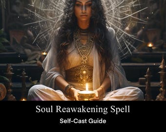 Soul Reawakening Ritual Guide PDF, Spirituality and Manifestation, Powerful Wicca, Psychic Witchcraft Rituals, DIY Digital Download Spells