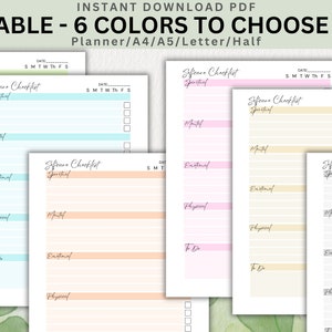 Self-Care: Mental, Physical, Spiritual, emotional Checklist, Self Care Checklist, Planner, Journal, Wellness Printable, Daily Wellbeing