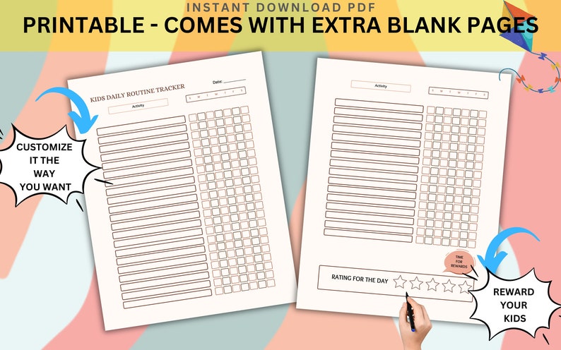 Summer Checklist Routine Guide for Kids, Encouraging Engagement ...