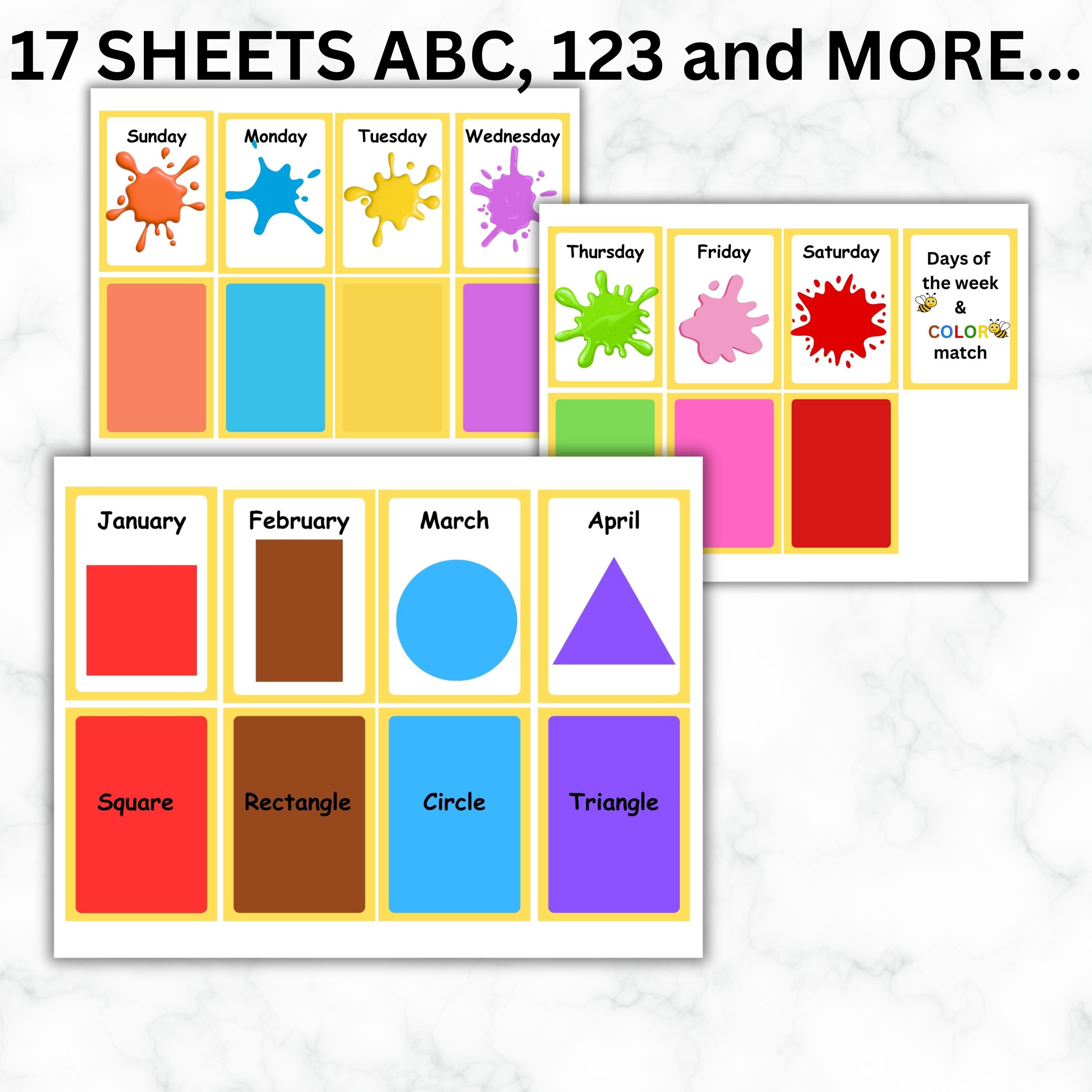 Use Flash Cards to Learn Alphabets, Number Counting, Days of the Week