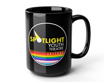 Spotlight Youth Theatre Black Mug - PRIDE, 15oz
