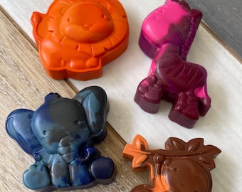 Baby Animal Crayons, Zoo Animal Crayons, Jungle Animal Crayons, Safari Animal Crayons, Birthday Party Favors