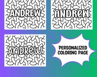 Printable Custom Name and Phrase Coloring Page for Adults and Kids