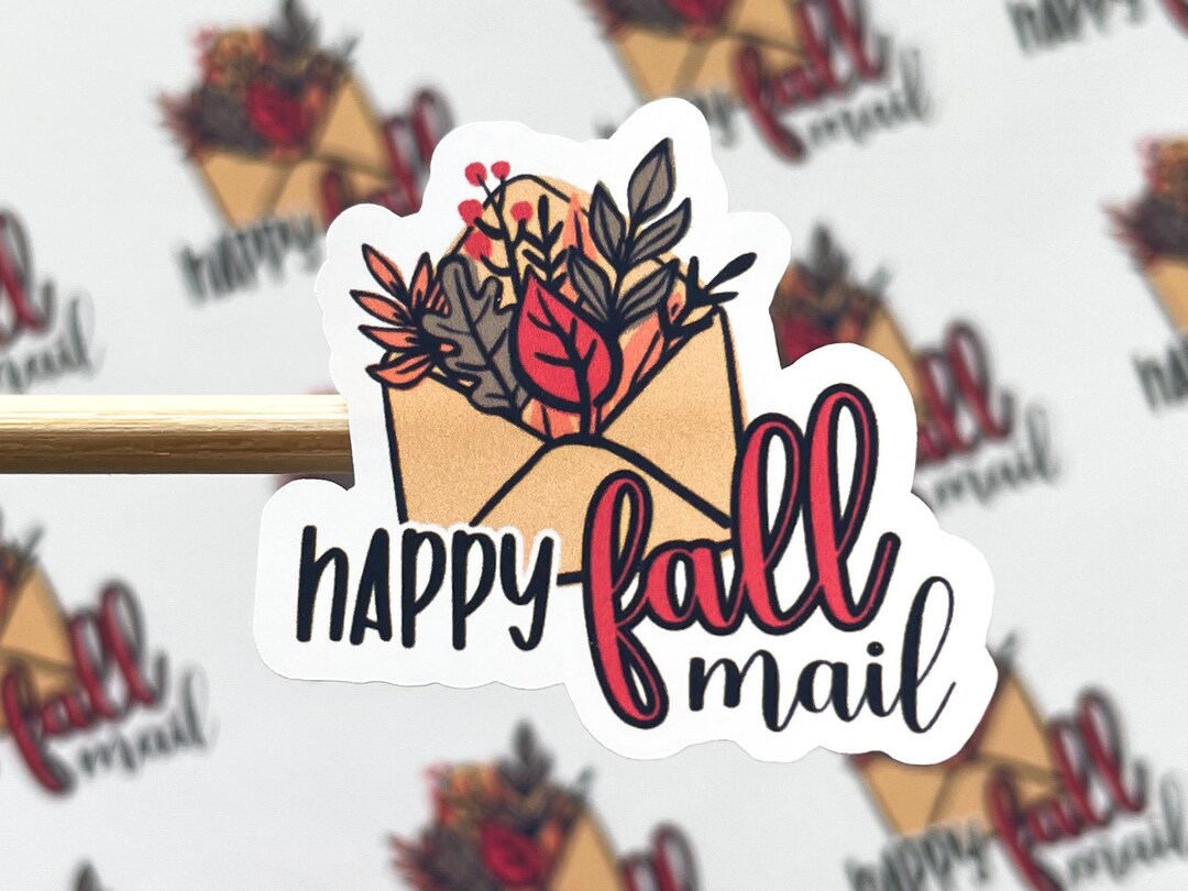Happy Fall Mail Stickers // 24 Stickers per Sheet // Packaging Stickers ...