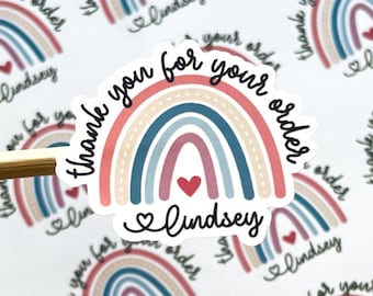 Thank You for Your Order Stickers // 24 Stickers Per Sheet // Packaging Stickers // Custom Stickers