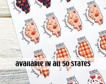 Handmade in Your State Stickers // Fall Stickers // Packaging Stickers