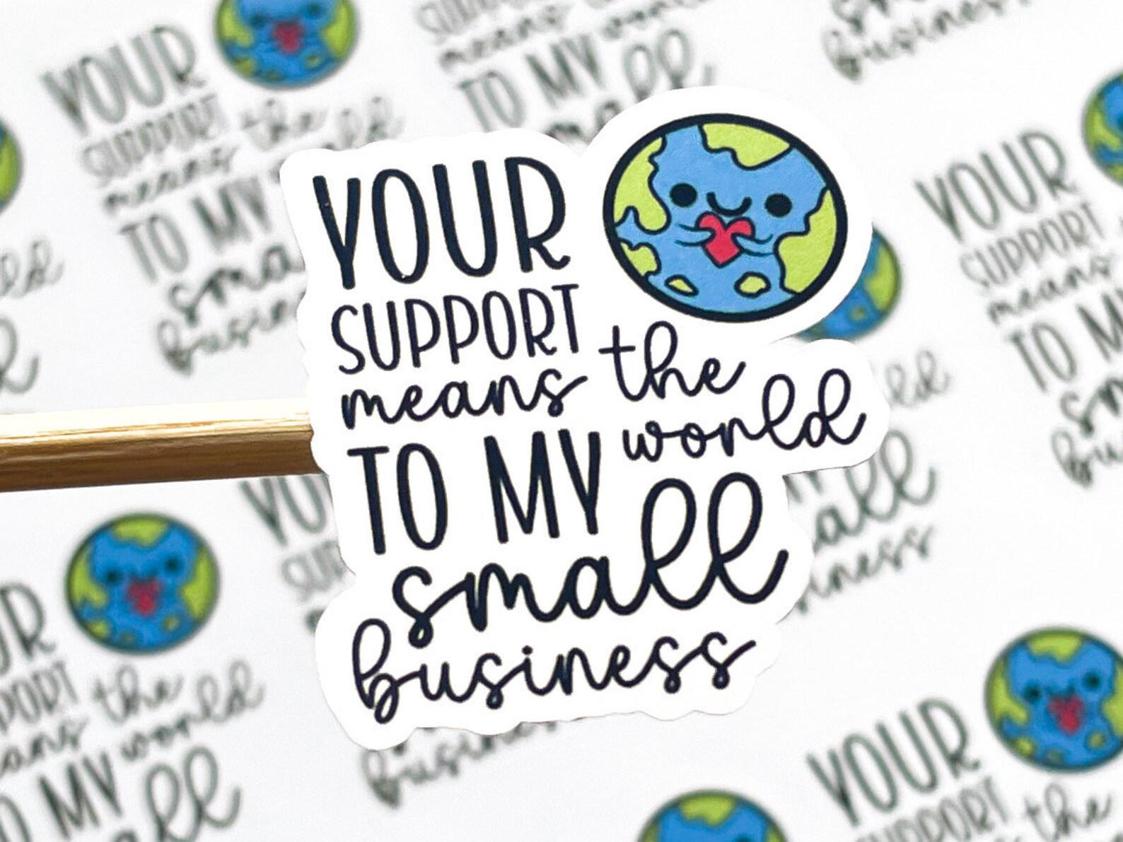 Your Support Means the World Stickers // 25 Stickers per Sheet ...