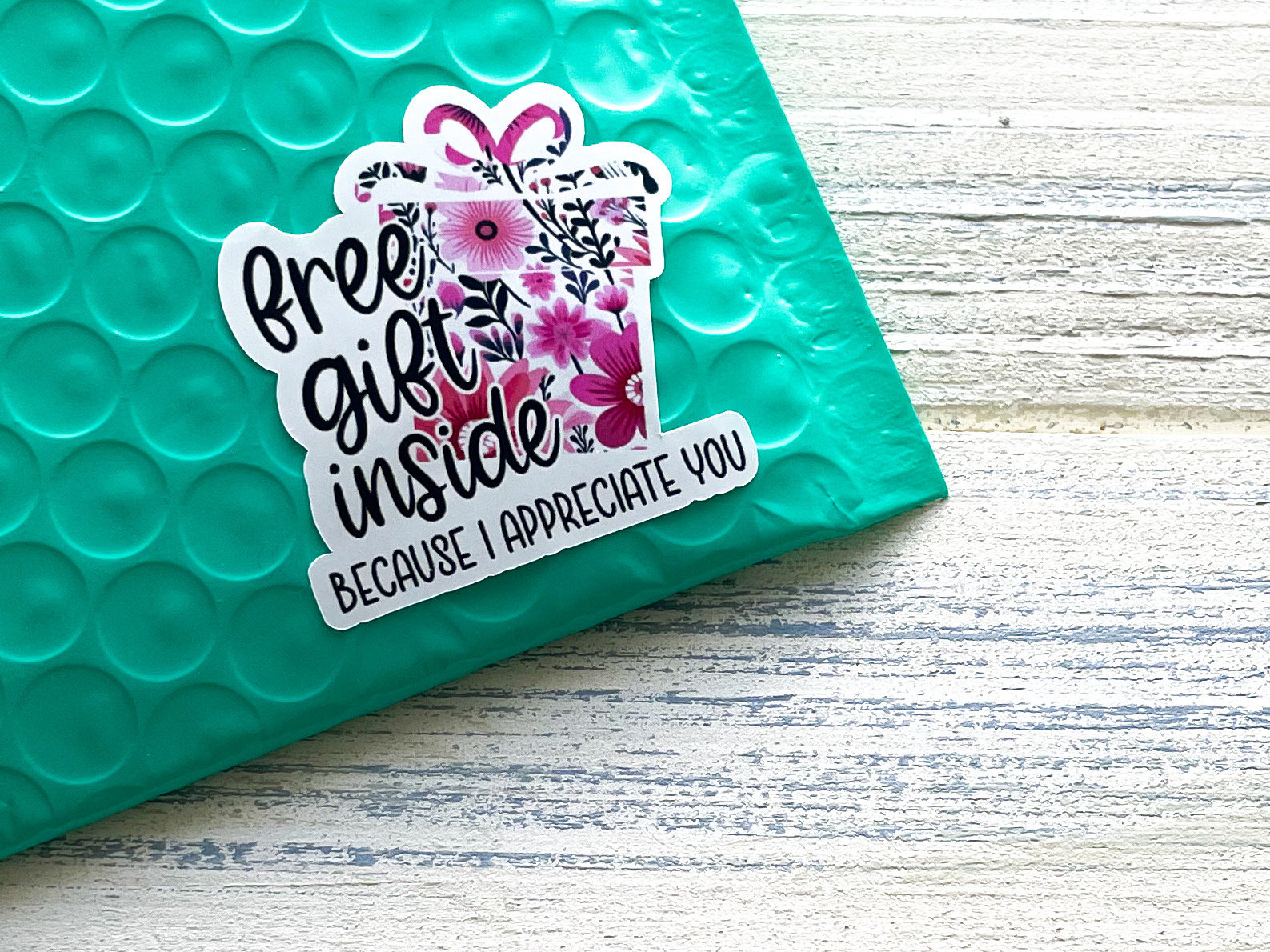 Free Gift Inside Stickers // 20 Stickers per Sheet // Packaging ...