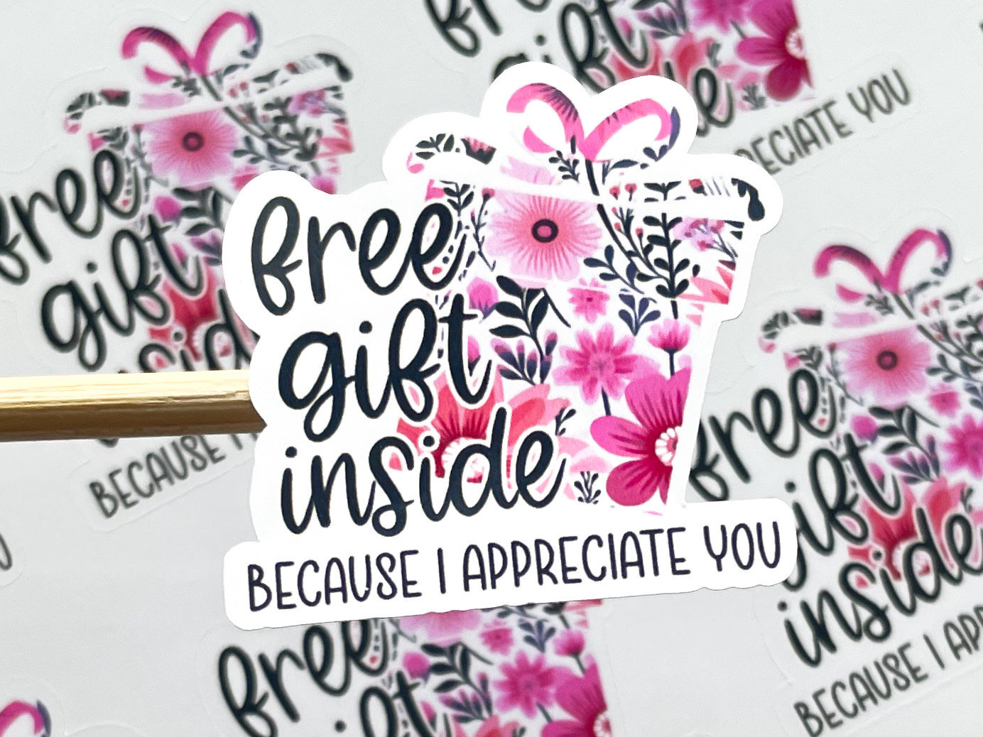 Sample Inside Sticker Free Gift Inside Stickers // 20 Stickers per Sheet // Packaging ...