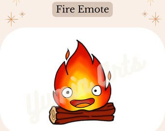 Feuer-Emote – Twitch Discord – Abo-Abzeichen – Clipart – Transparentes PNG – Kawaii-Emoticon