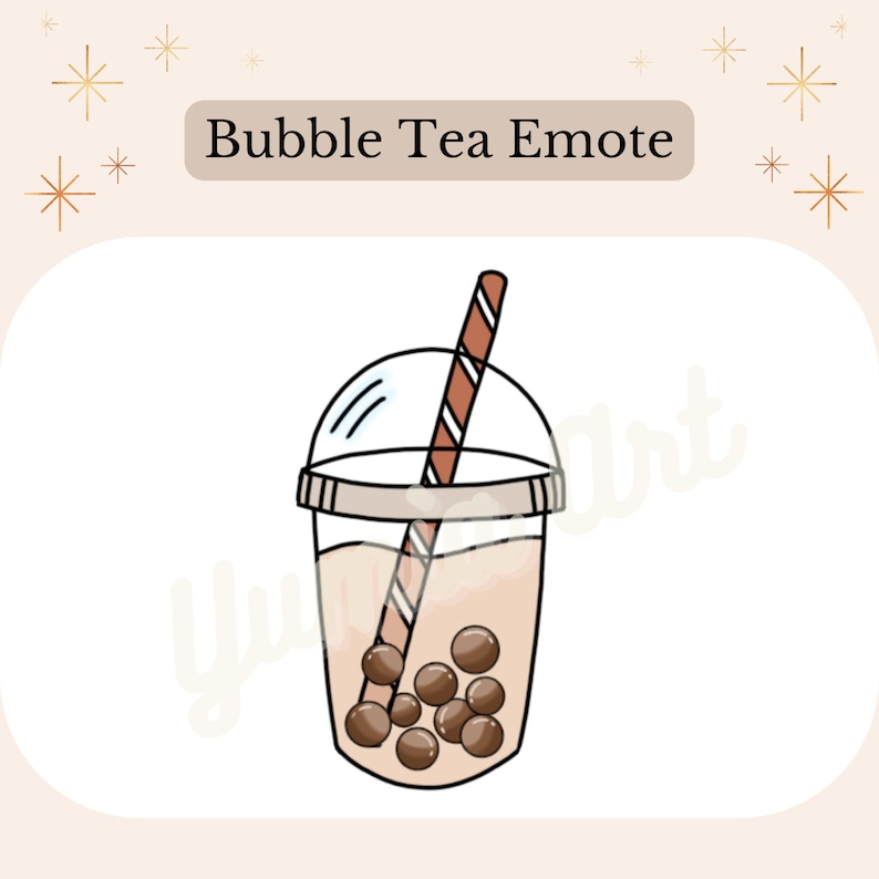 Emote Bubble Tea Twitch Discord Emoji Clipart Chill Lofi Girl Etsy