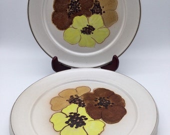 Denby Stoneware Plates Potpourri Honey/ England/ 10” Dinner Plates / 1972-1981 - Sold Individually