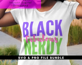 Juneteenth Blerd Afro Woman SVG Bundle: Black History PNG Cut Files