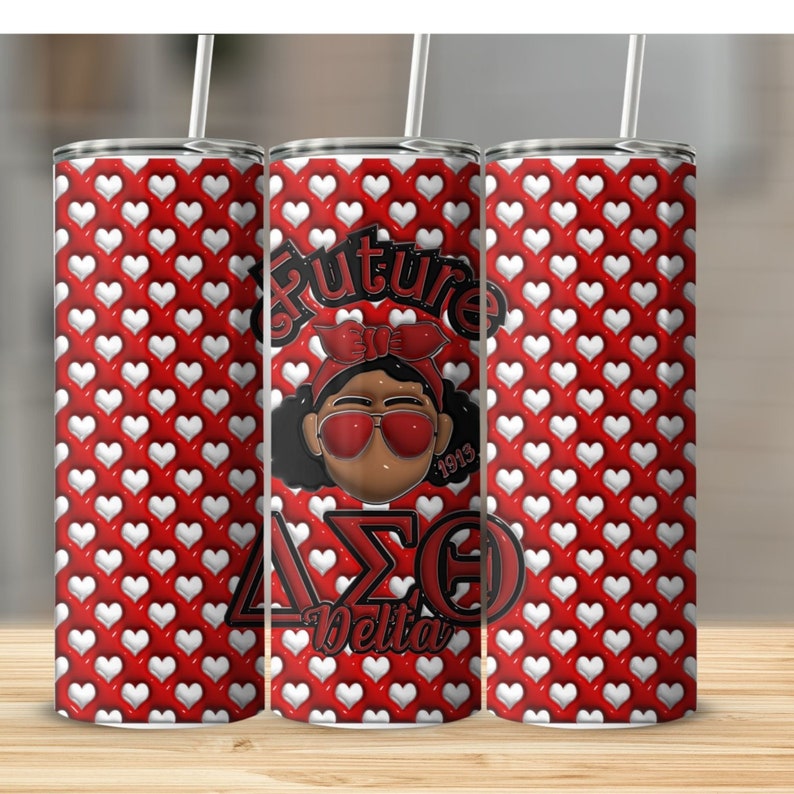 Delta Sigma Theta 1913 Custom Name Red 20oz Insulated Tumbler – Sorority Gift