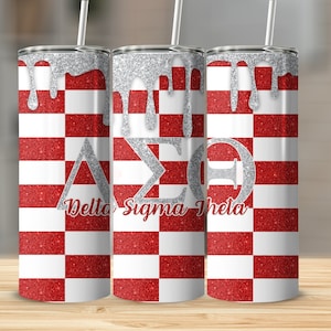 Delta Sigma Theta DST Tumbler Sublimation PNG Sorority Skinny Template Sublimate 20 oz Skinny and Tapered Designs Bundle