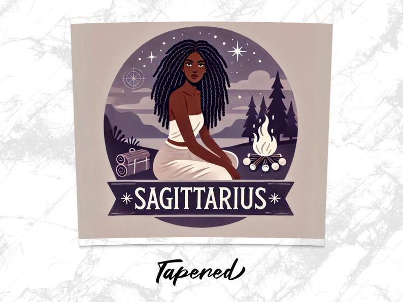 Sagittarius Zodiac Sign African Women Black Girl 20 Oz Skinny PNG