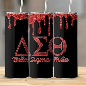 Delta Sigma Theta DST Tumbler Sublimation PNG Sorority Skinny Template Sublimate 20 oz Skinny and Tapered Designs Bundle