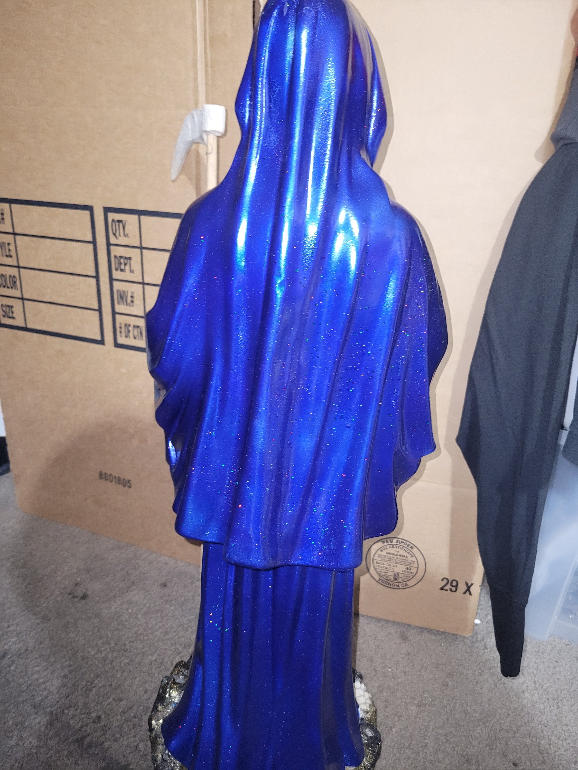 Santa Muerte 24 Inches Blue Etsy santa-muerte-24-inches-blue-etsy