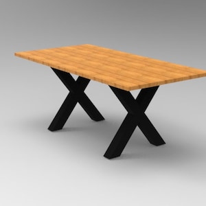 Dining table with x legs DIY - PLANS