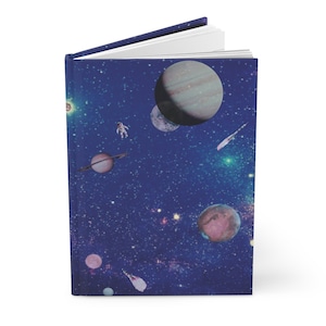 Space Final Frontier Hardcover Journal -  Field Notes, Journaling, Health, Growth, To Do List, Dream Journal, Astronaut, Planets, Stars