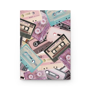 Mixtape Retro Music Tape - Diário, Diário, Caderno, Engraçado, Diário de Viagem, Presente Musical, Amante do Retrô, Presente de DJ, Cassete, Rosa
