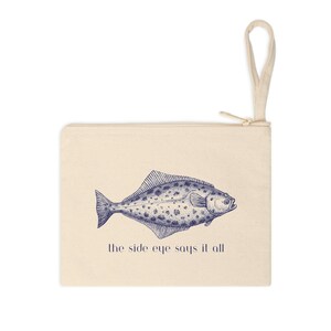 Bolsa de algodón para cosméticos Galactic Side Eye, material de arte, cartera, bolso de mano, estuche: The Side Eye lo dice todo, regalo atrevido, regalo divertido