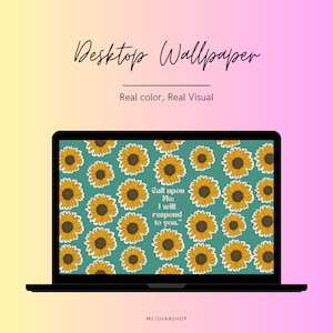 Flower Desktop Wallpaper, Digital Background, Aesthetic Background, Cute Floral Laptop Wallpaper