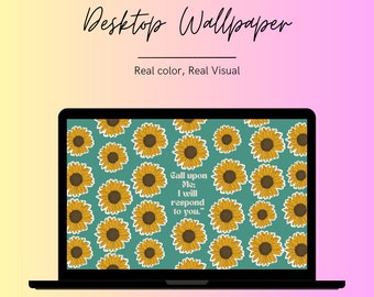 Flower Desktop Wallpaper, Digital Background, Aesthetic Background, Cute Floral Laptop Wallpaper