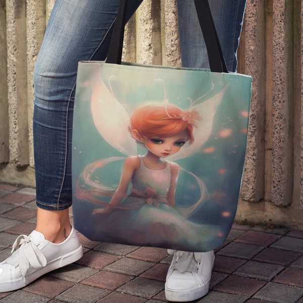 Unveiling Magic: Artistic Fairy Tales Tote Bag  | Enchanted Youth Whimsical Fantasy Accessory | Spacious and Durable Overnight Carryall Day