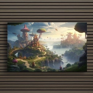 Adventure Awaits: Spark of Imagination | Vibrant Colors and Delightful Elements Canvas Wall Art Print Decor | Ready to Hang