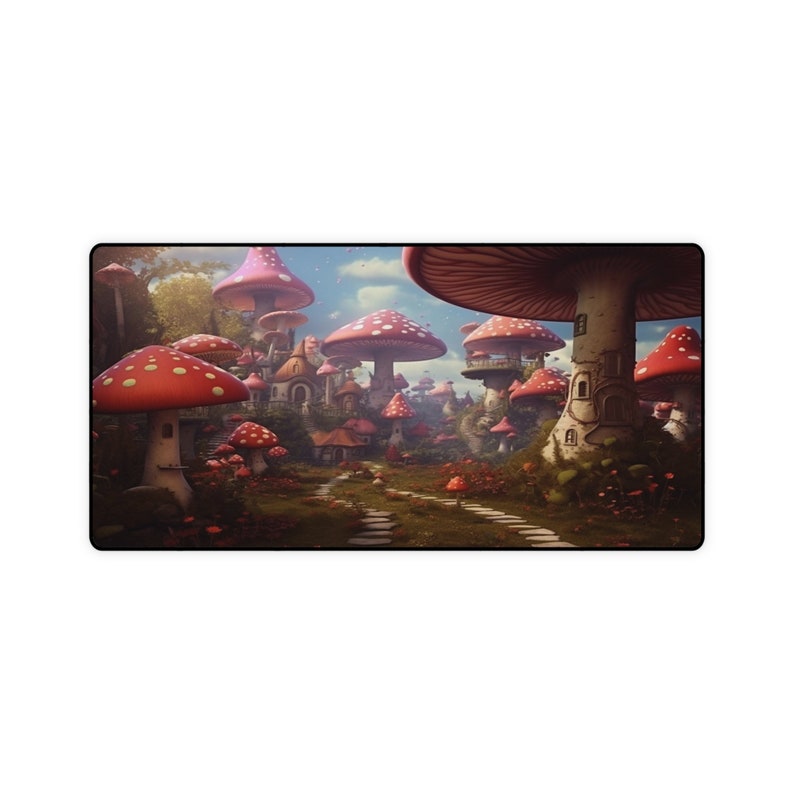 Magical Woodland Escape: Kids' Large Desk Mat With Toadstool Haven ...