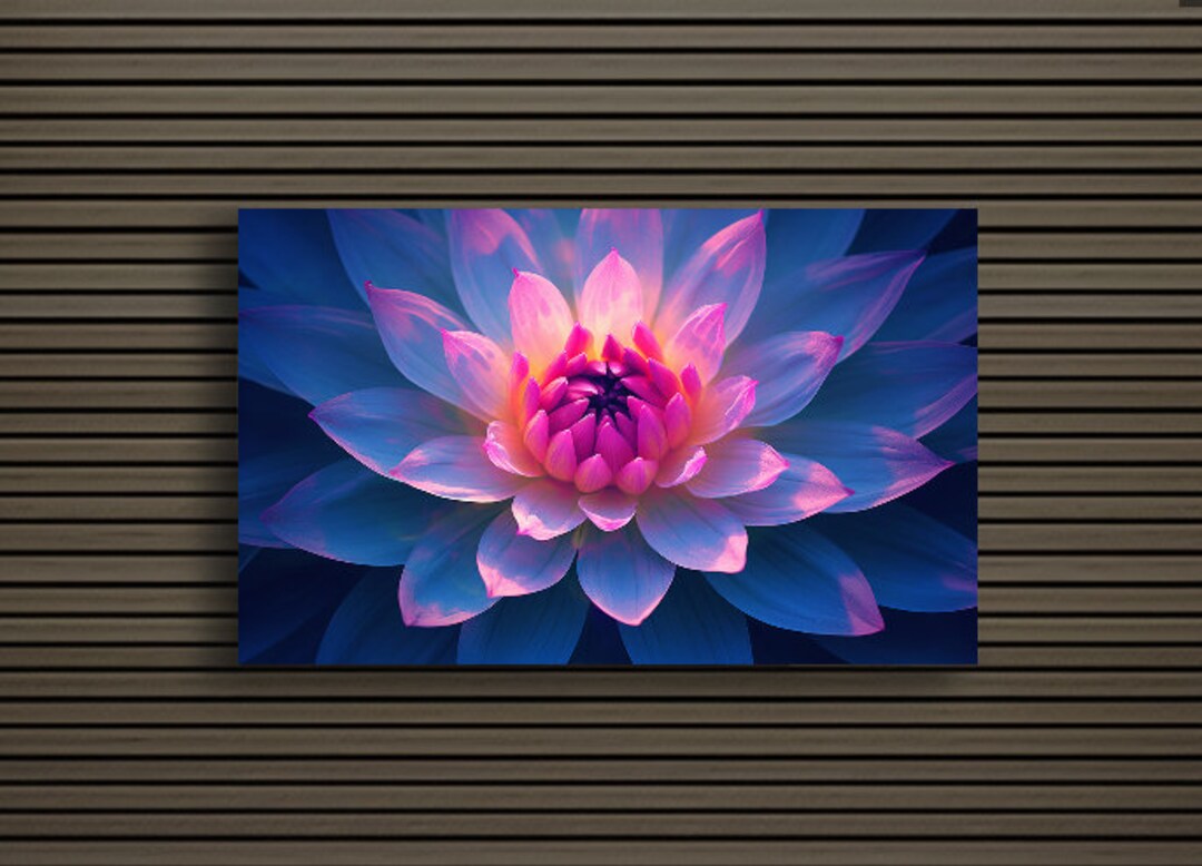 Lotus Elegance Canvas Wall Art | Enchanting Radiant Flower Floral Bloom ...