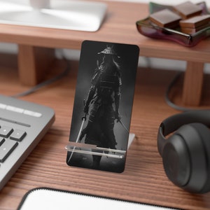 Samurai Spirit Mobile Phone Display Stand |  A Warriors Path Asian Inspired Ancient Japanese Culture Oriental Art Accessory Phone Holder