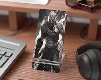 Rage of the Gods : support mobile inspiré de Kratos | Art de jeu mythique Devine Strength | Support de téléphone accessoire inspiré de God Of War