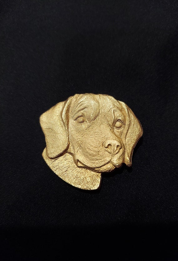 Rawcliffe Gold Toned Pewter Dog Beagle Lapel Pin B