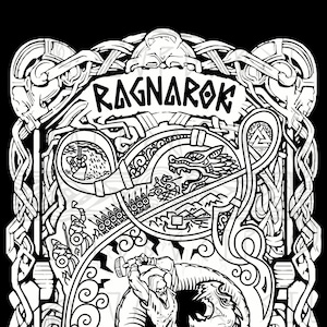 Ragnarok - white ink Version 2 - Wikinger Wikinger T-Shirt