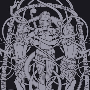 THE NORNS - Viking T-Shirt, Valkyrie shirt, The Fates, Goddess, Viking, Knotwork, Viking Gifts | Unisex Staple T-Shirt | Bella + Canvas 3001