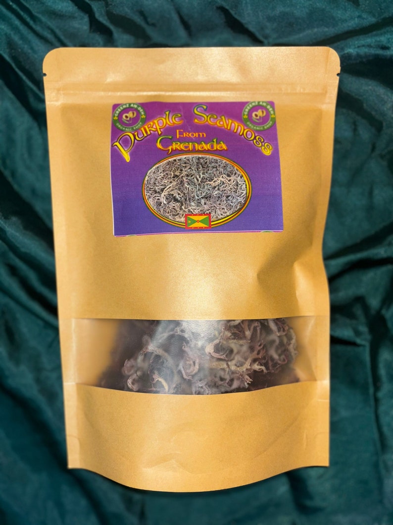 Indulge in the richness of Grenadian Purple Seamoss with our 2oz bag. Sourced from the pristine waters of Grenada, this nutrient-packed seaweed is carefully harvested to ensure premium quality.