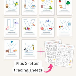 Alphabet Printable Worksheets Letter Tracing, Preschool Morning Menu Printable, Preschool Worksheets, Handwriting practice sheets image 3