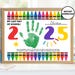 Last Day of School Sign Handprint Art 2025, DIY Printable Handprint Art ...
