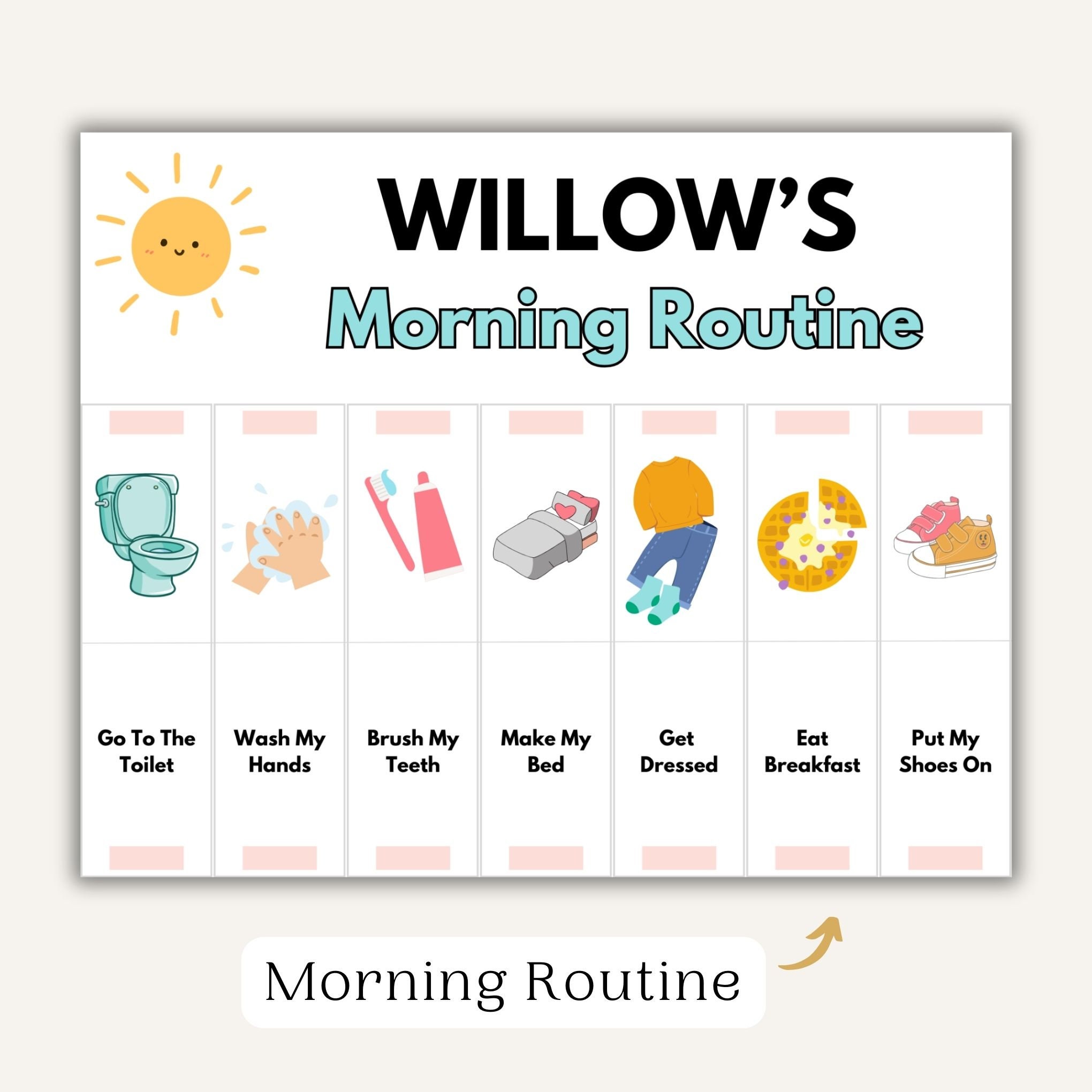 Flip Daily Routine Chart for Morning, After School &amp; Evening Morning ...