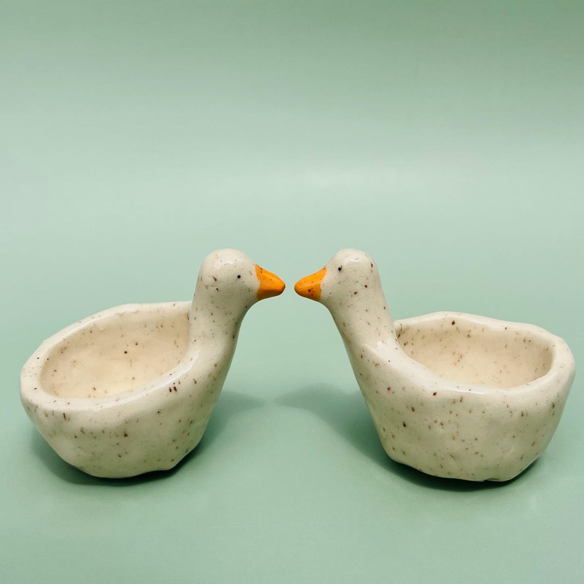 Handmade Goose Ceramic Ring Dish