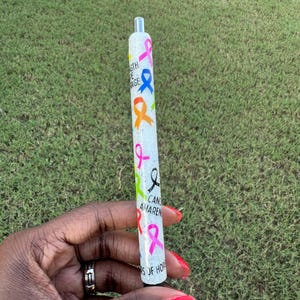Cancer Awareness Glitter Pen | Gel Pen | Refillable Pen