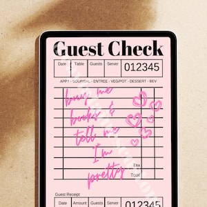 Guest Check Kindle Insert: Bookish Kindle Stickers, Clear Case Accessory